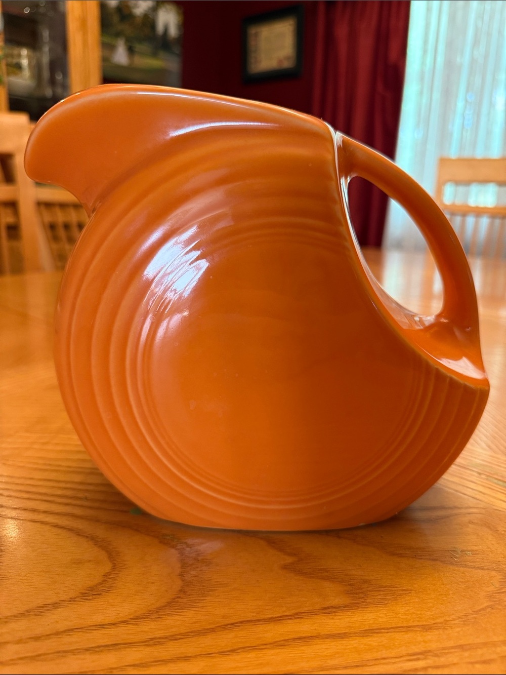 Fiestaware pitcher tangerine or butterscotch
